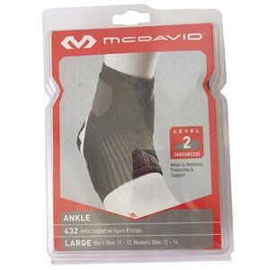 McDavid Ankle Support Brace with Figure-8 Straps Size Large Level 2 (Advanced)